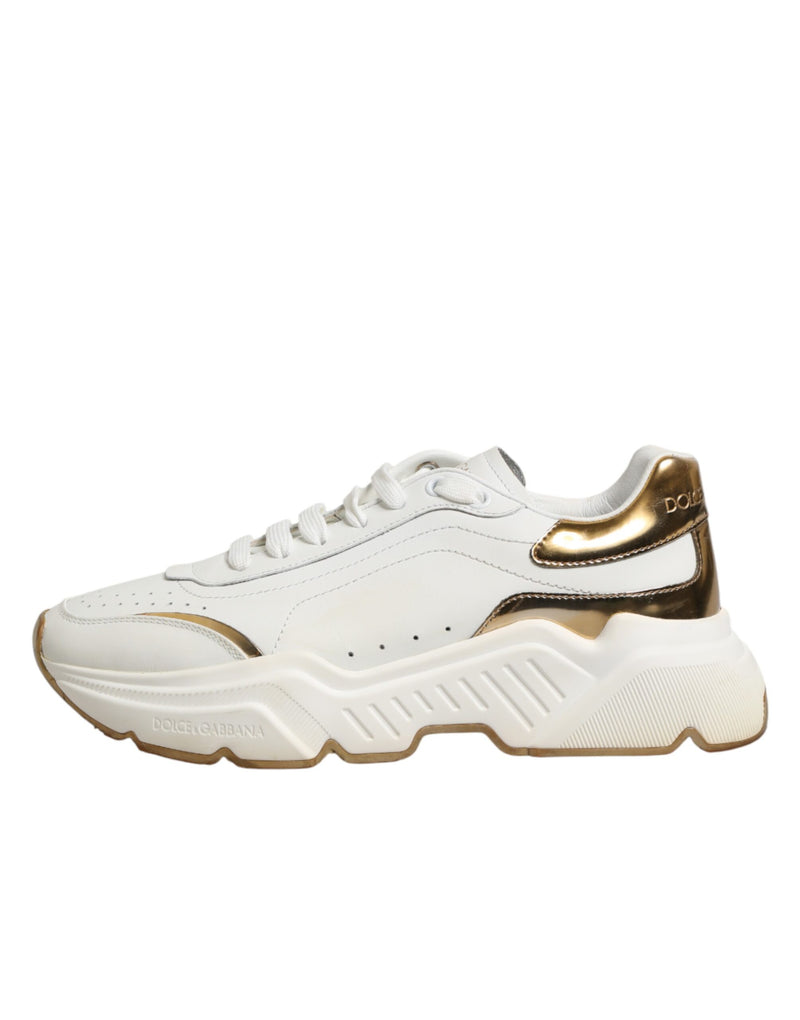 Dolce & Gabbana White Gold Daymaster Low Top Sneakers