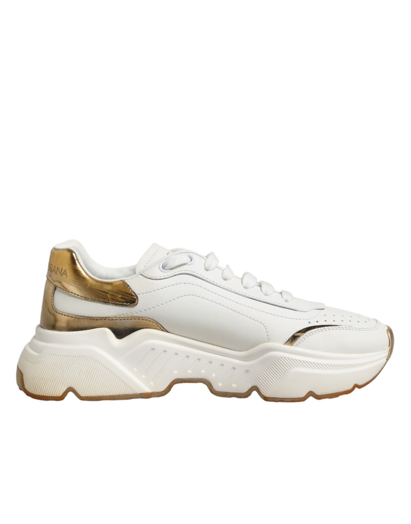 Dolce & Gabbana White Gold Daymaster Low Top Sneakers