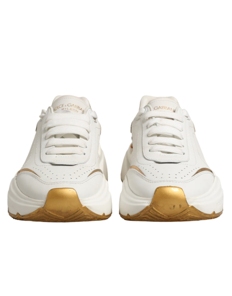 Dolce & Gabbana White Gold Daymaster Low Top Sneakers