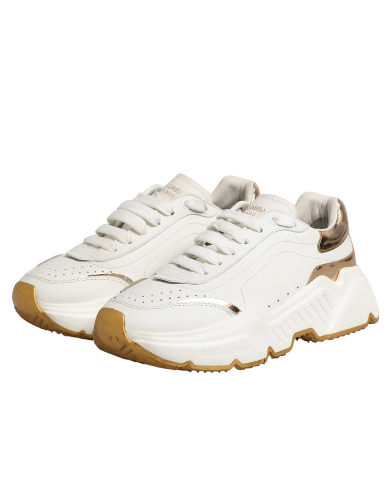 Dolce & Gabbana White Gold Daymaster Low Top Sneakers