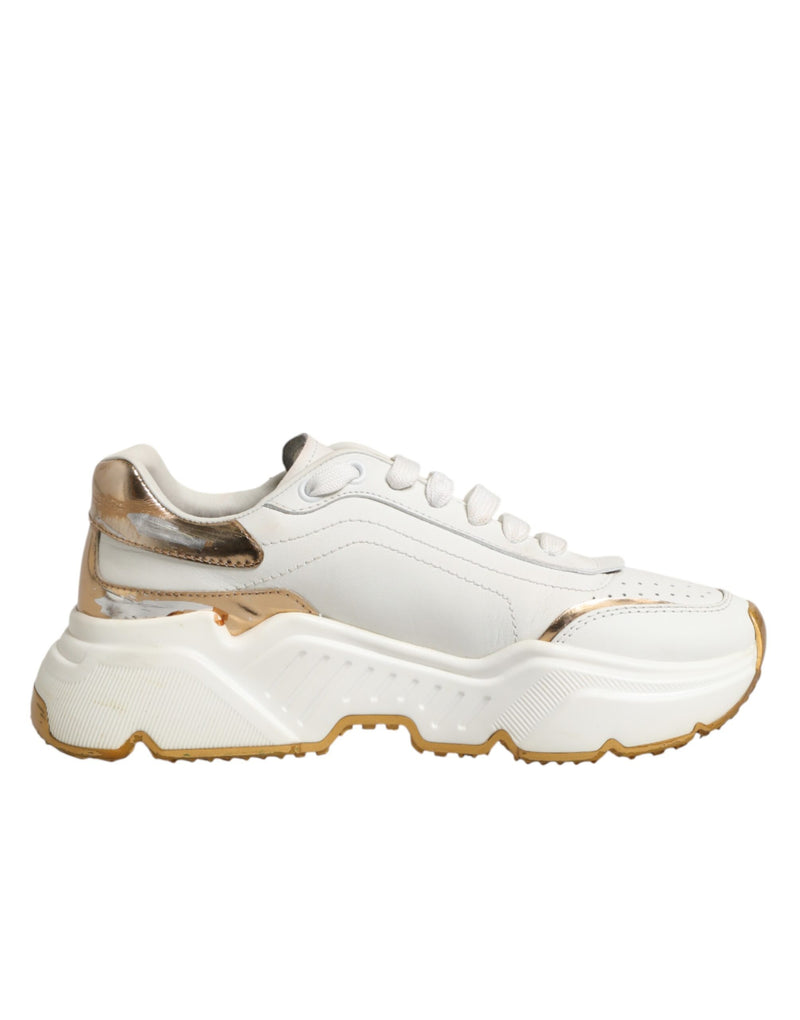 Dolce & Gabbana White Gold Daymaster Low Top Sneakers
