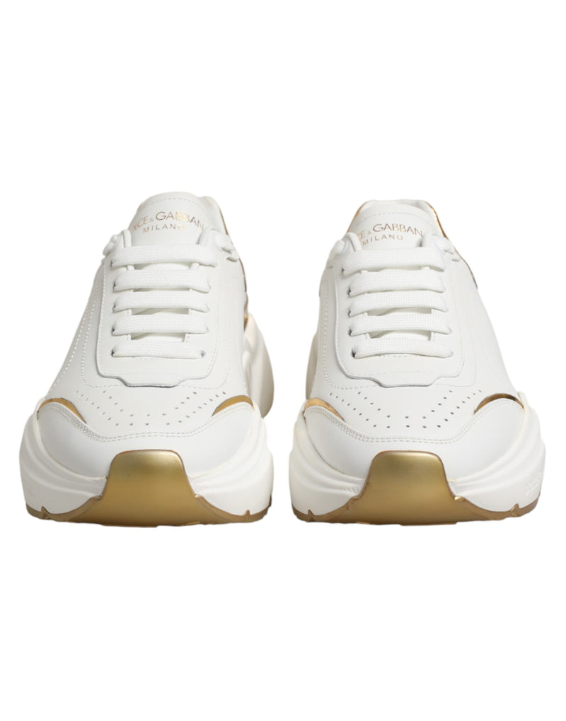 Dolce & Gabbana White Gold Daymaster Low Top Sneakers