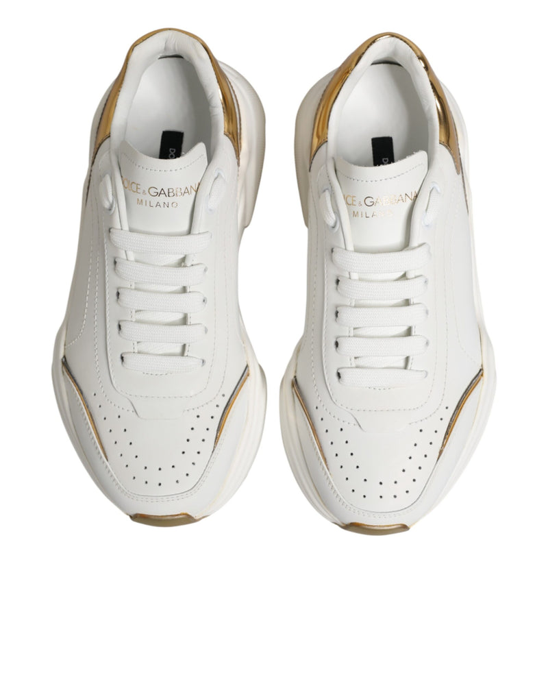 Dolce & Gabbana White Gold Daymaster Low Top Sneakers