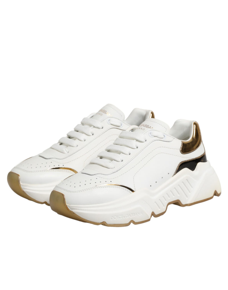 Dolce & Gabbana White Gold Daymaster Low Top Sneakers