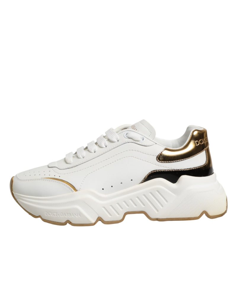 Dolce & Gabbana White Gold Daymaster Low Top Sneakers
