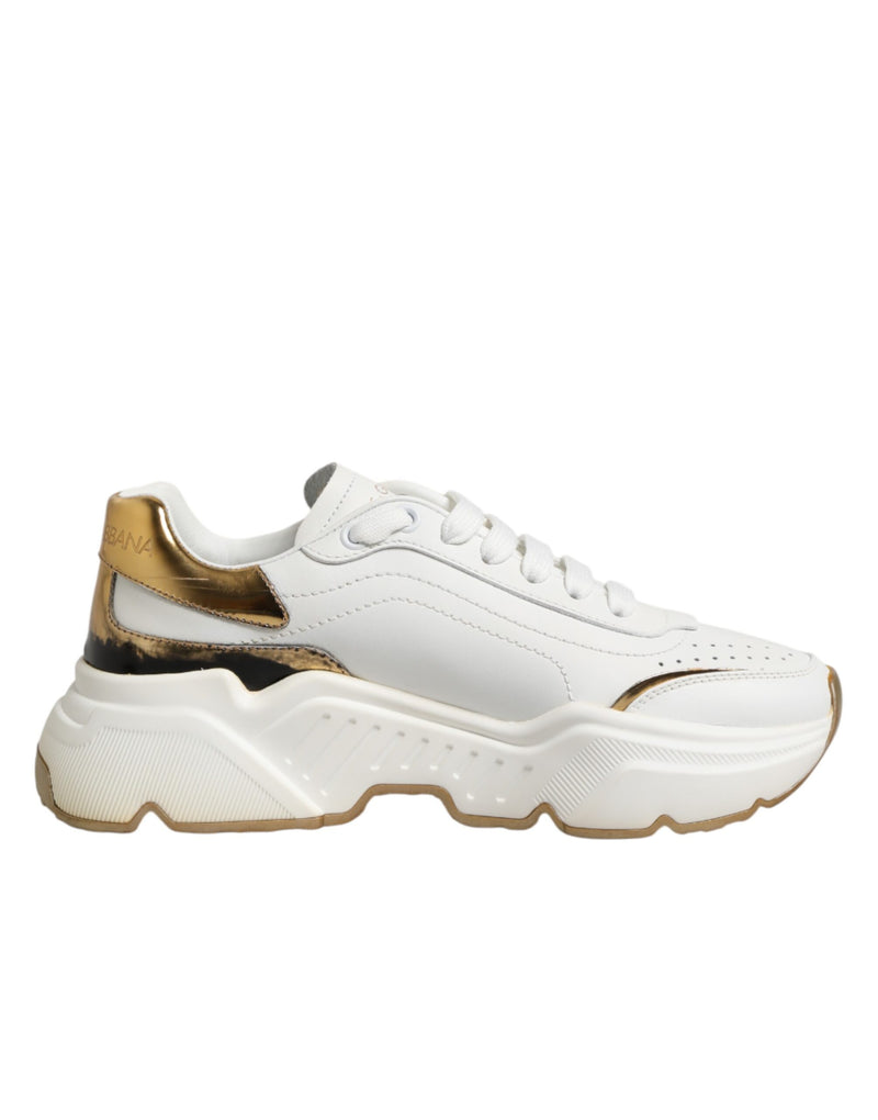Dolce & Gabbana White Gold Daymaster Low Top Sneakers