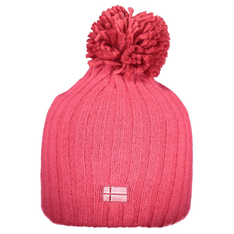 Norway 1963 Pink Polyester Women Hat with Pompom