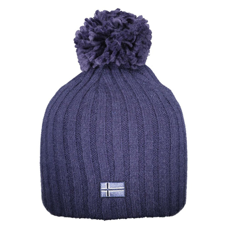 Norway 1963 Blue Polyester Women's Hat with Pompom