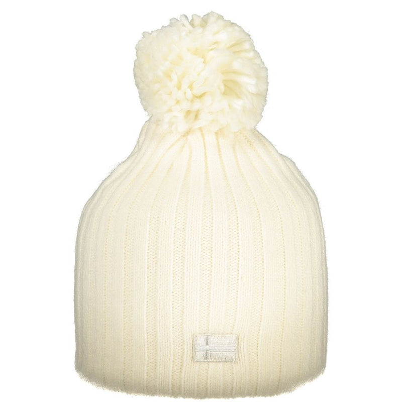 Norway 1963 White Pompom Hat for Women - Stylish Winter Accessory