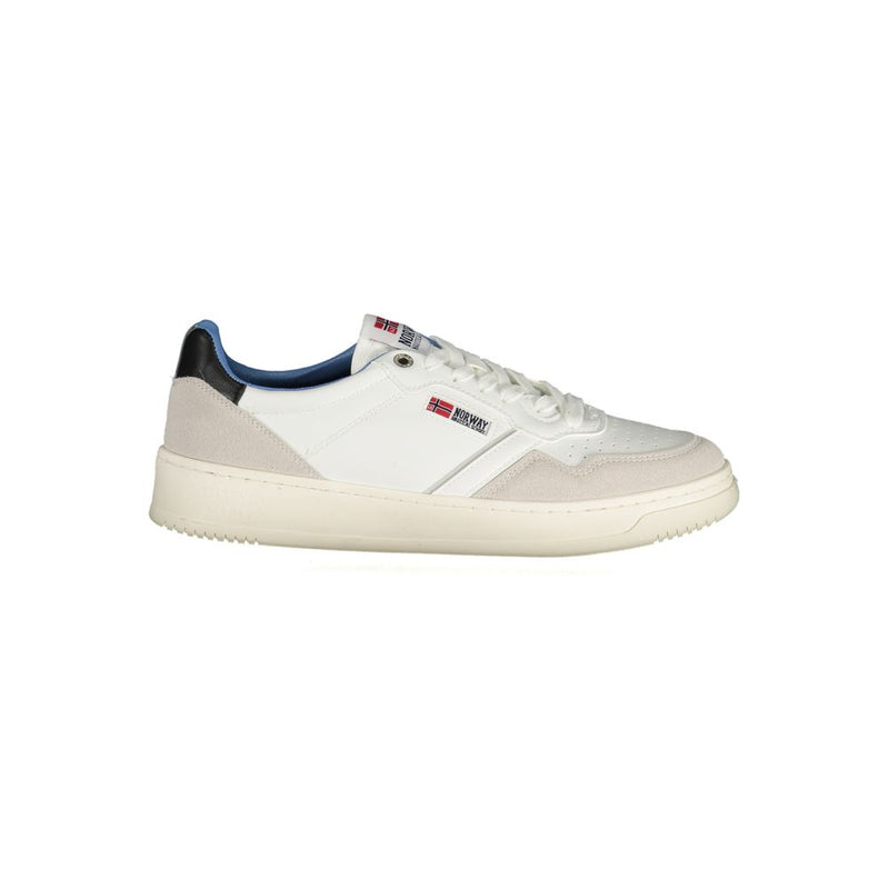 Norway 1963 White Polyester Men Sneaker - Élégance et Confort