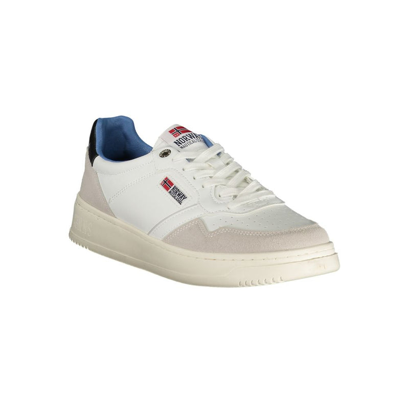 Norway 1963 White Polyester Men Sneaker - Élégance et Confort