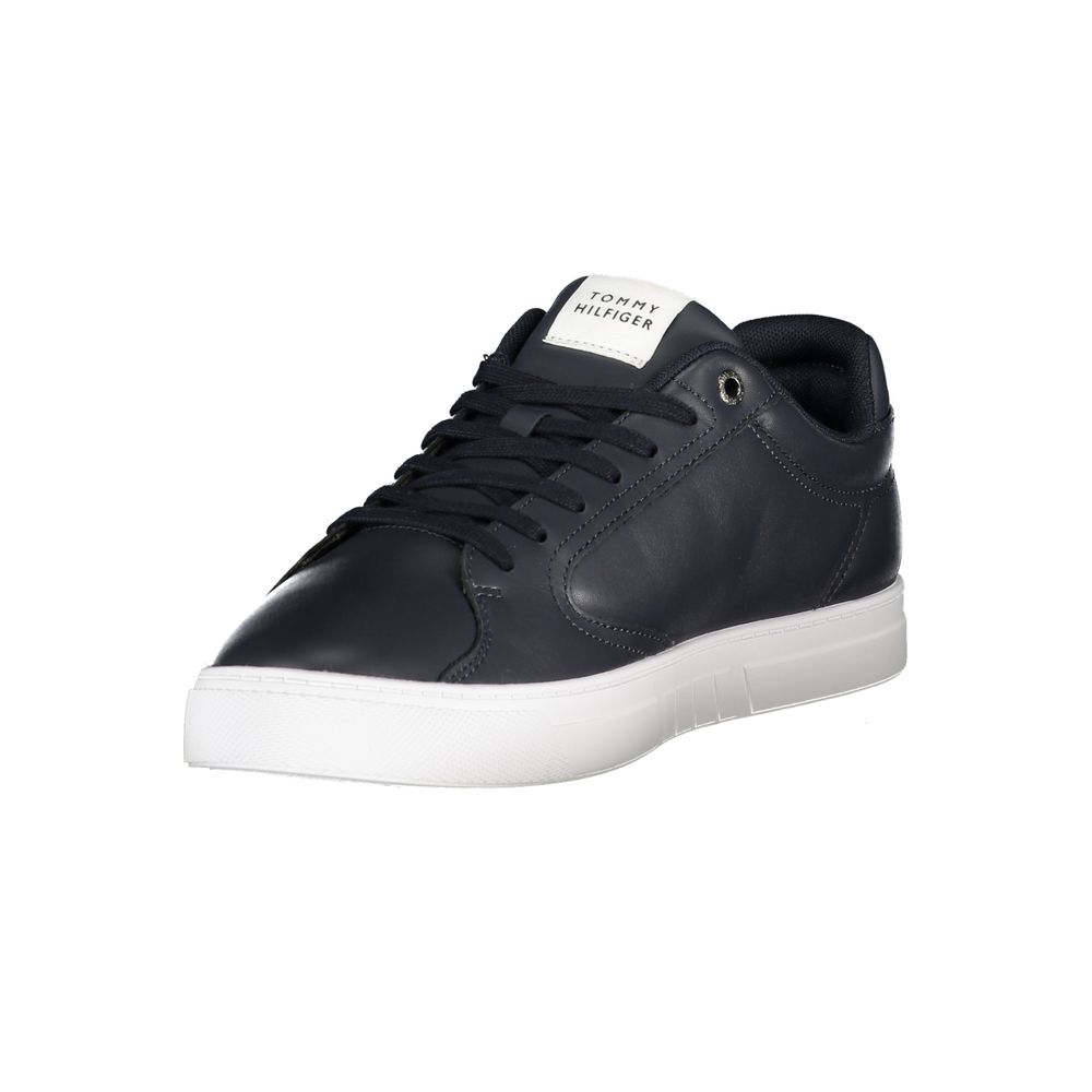 Tommy Hilfiger Blue Leather Men Sneaker - Stylish & Comfortable