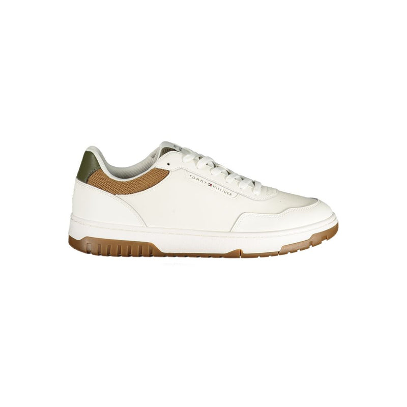 Tommy Hilfiger White Leather Men Sneaker - Stylish & Comfortable