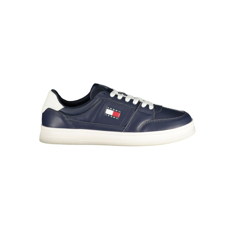 Tommy Hilfiger Blue Leather Men Sneaker - Stylish Comfort