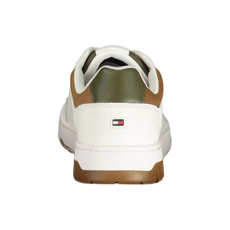 Tommy Hilfiger White Leather Men Sneaker - Stylish & Comfortable