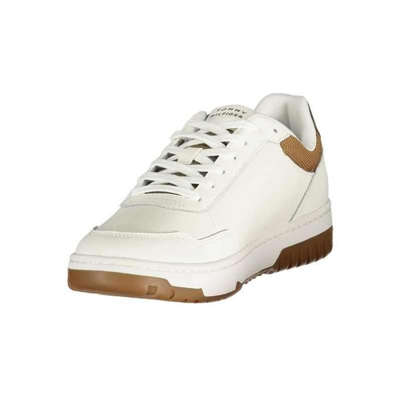 Tommy Hilfiger White Leather Men Sneaker - Stylish & Comfortable