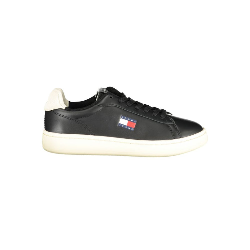 Tommy Hilfiger Black Leather Women Sneaker - Stylish Comfort