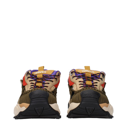 Baskets Versace en cuir beige