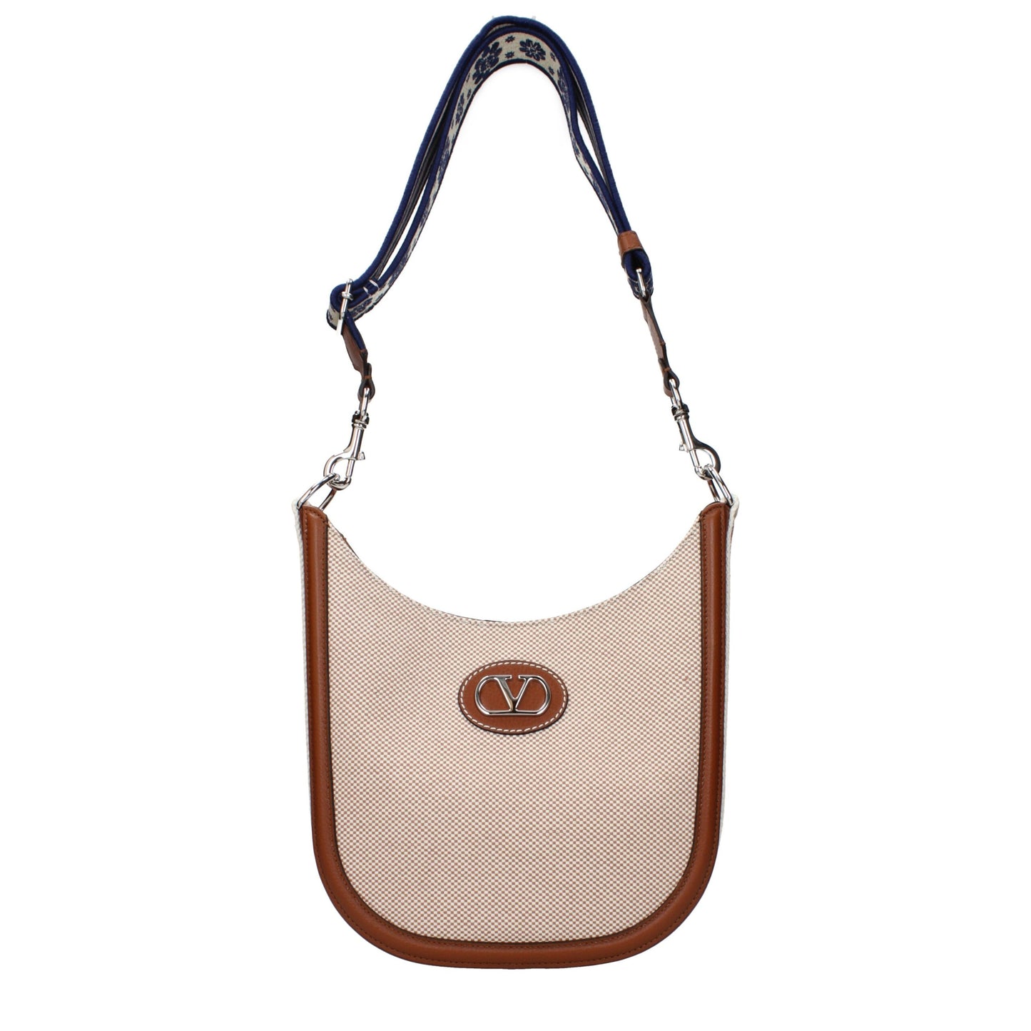 Sac bandoulière en tissu beige Valentino Garavani