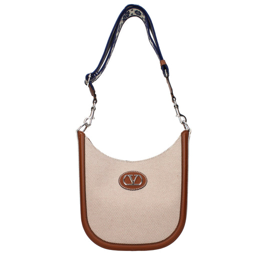 Sac Crossbody en Tissu Beige Valentino Garavani