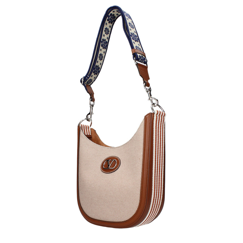 Sac Crossbody en Tissu Beige Valentino Garavani