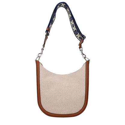 Sac bandoulière en tissu beige Valentino Garavani