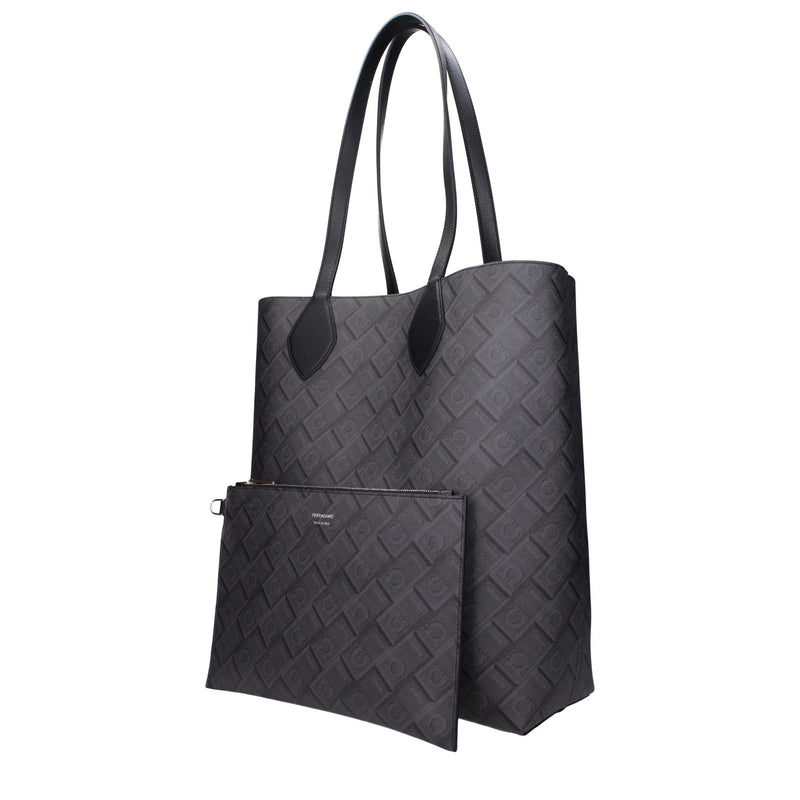 Sac bandoulière en cuir noir Salvatore Ferragamo
