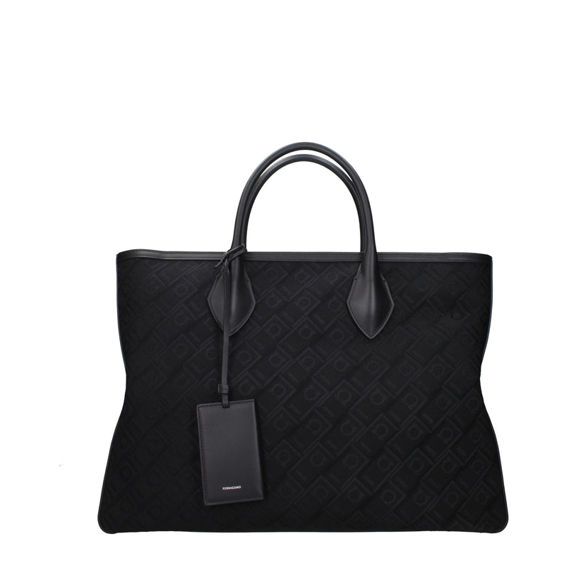 Salvatore Ferragamo Black Fabric Handbag - Élégance et Polyvalence