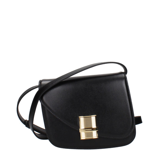 Sac à bandoulière en cuir noir Salvatore Ferragamo - Accessoire de luxe