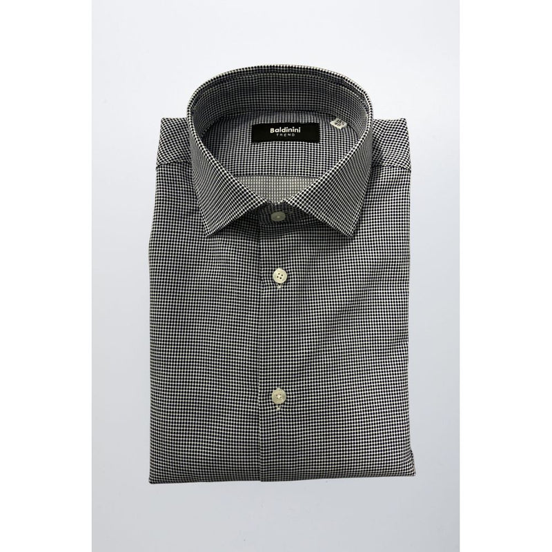 Baldinini Trend Blue Cotton Slim Fit Shirt for Men