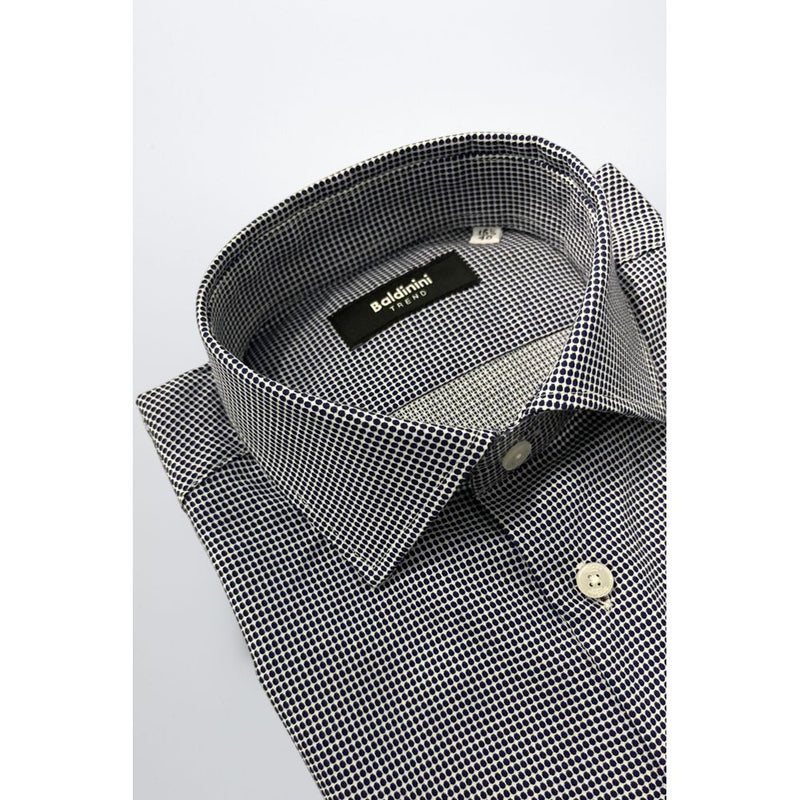 Baldinini Trend Blue Cotton Slim Fit Shirt for Men