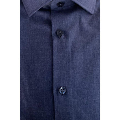Chemise en coton bleu tendance Baldinini