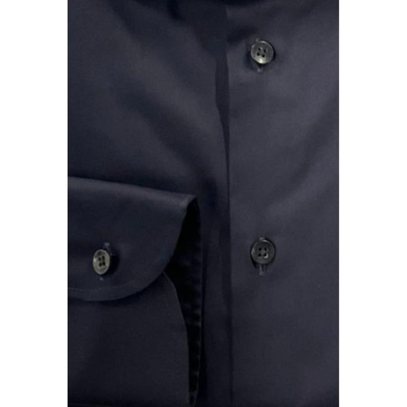 Baldinini Trend Black Cotton Slim Fit Shirt