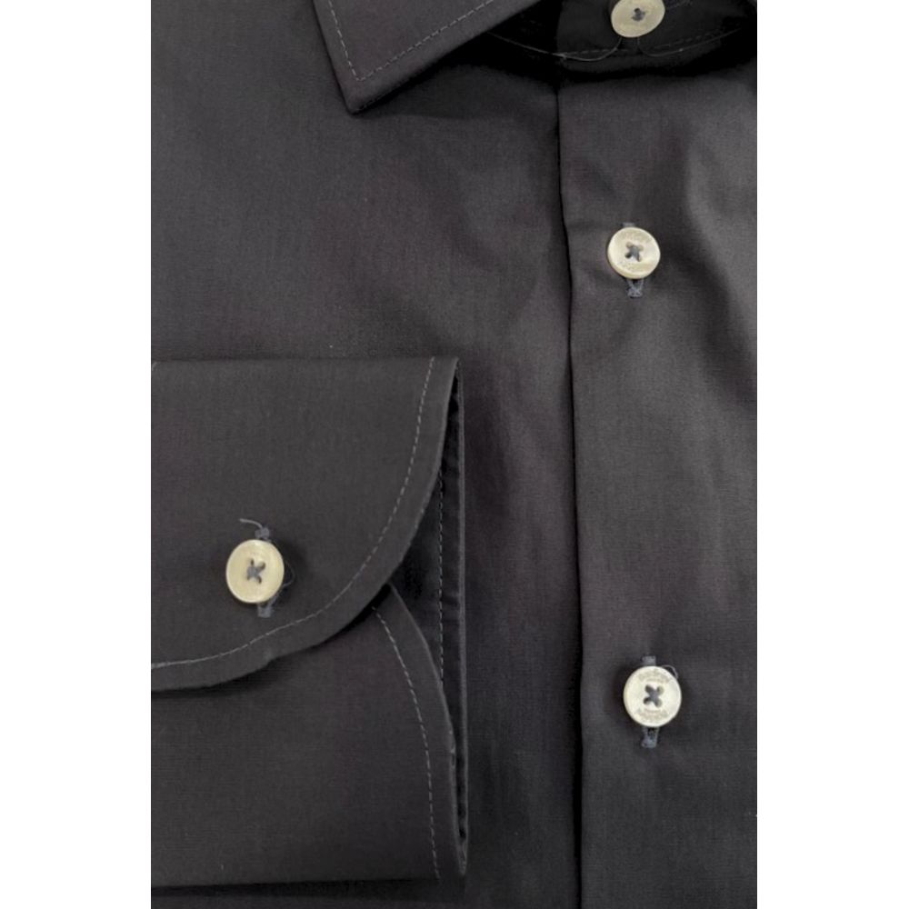 Baldinini Trend Chemise Grise en Coton Slim Fit