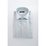 Baldinini Trend Chemise en Coton Bleu Clair Slim Fit