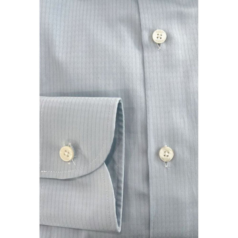 Baldinini Trend Light Blue Cotton Shirt - Slim Fit with French Collar