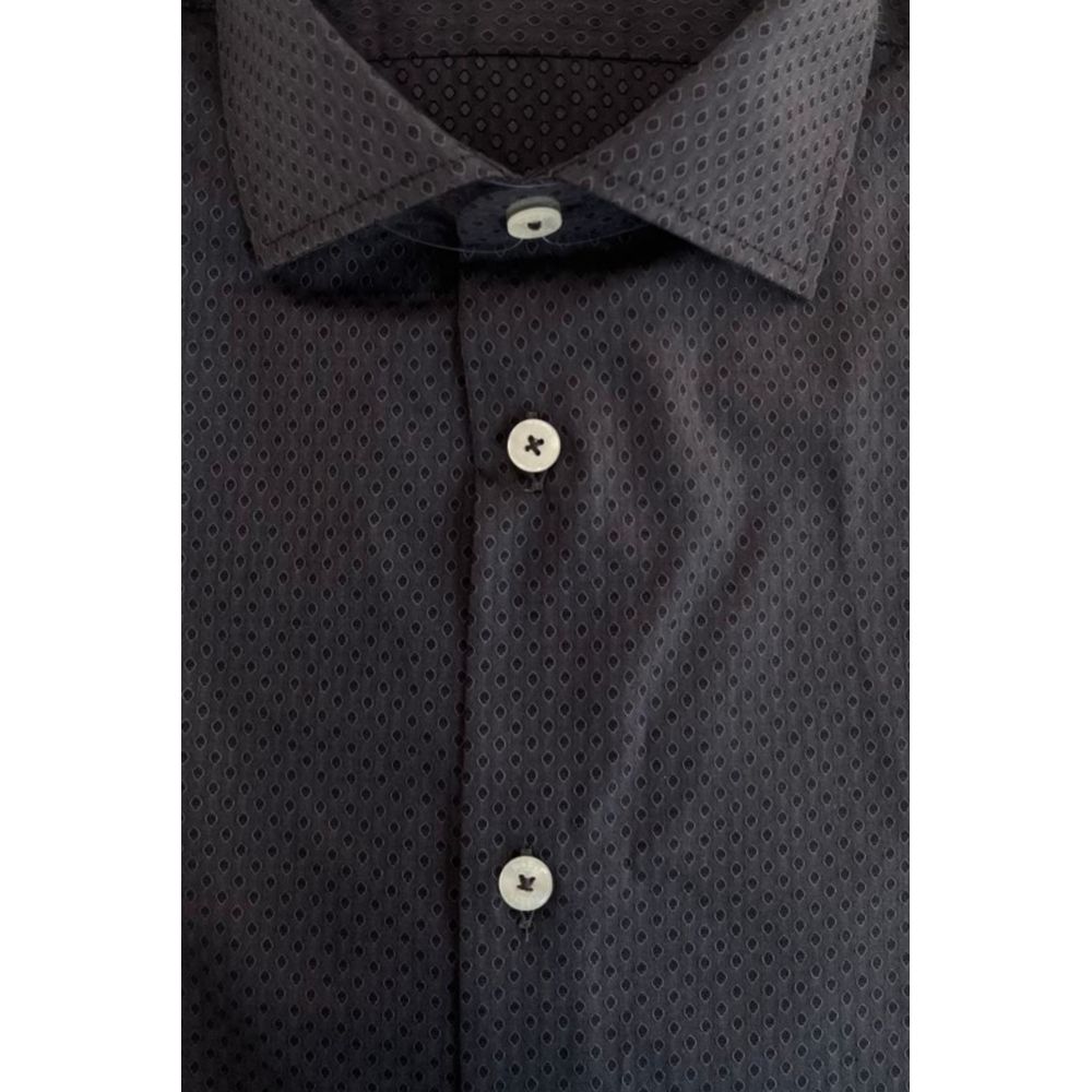 Chemise en Coton Grise Slim Fit Baldinini Trend