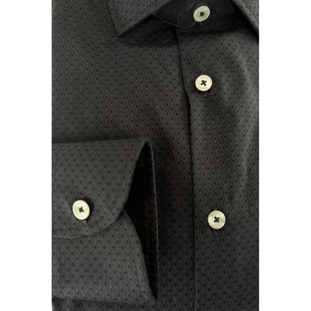 Chemise en Coton Grise Slim Fit Baldinini Trend