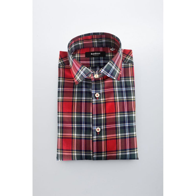 Baldinini Trend Multicolor Cotton Slim Fit Shirt