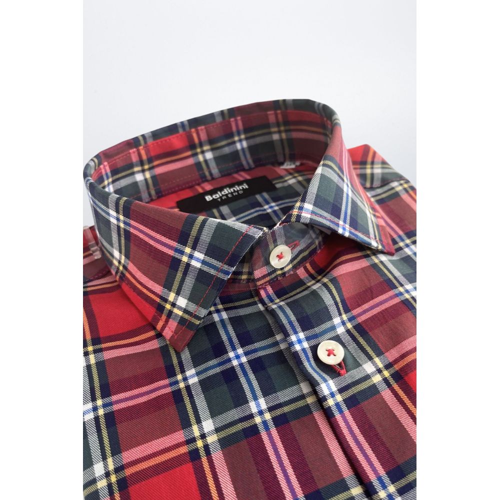 Baldinini Trend Chemise en Coton Multicolore Slim Fit