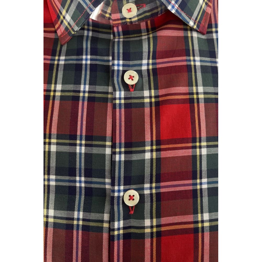 Baldinini Trend Chemise en Coton Multicolore Slim Fit