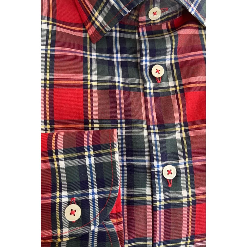 Baldinini Trend Chemise en Coton Multicolore Slim Fit