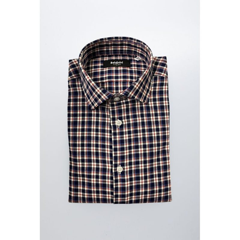 Baldinini Trend Multicolor Cotton Men Shirt - Slim Fit
