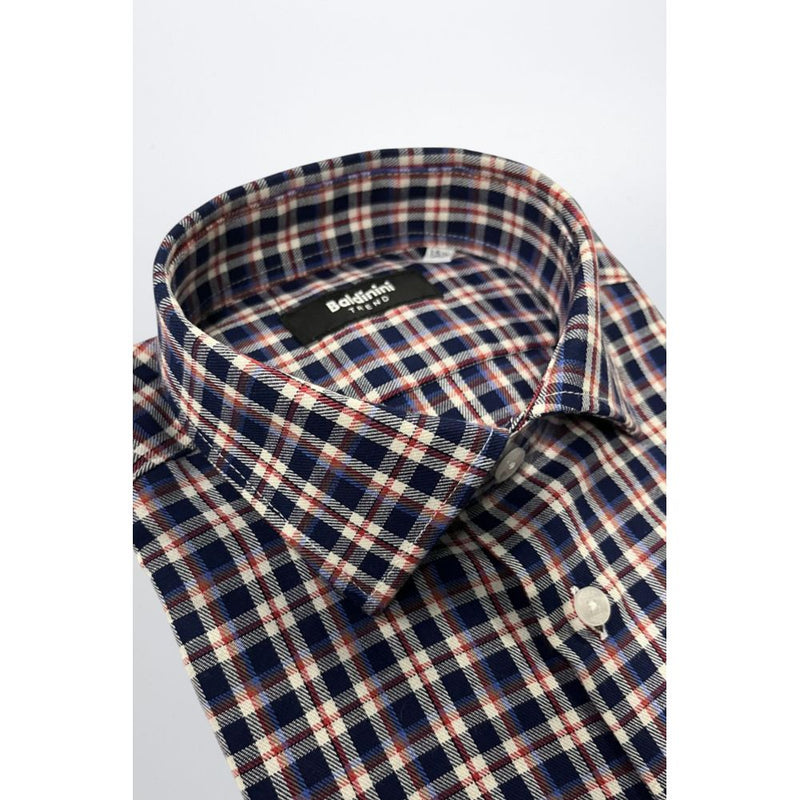 Baldinini Trend Multicolor Cotton Men Shirt - Slim Fit