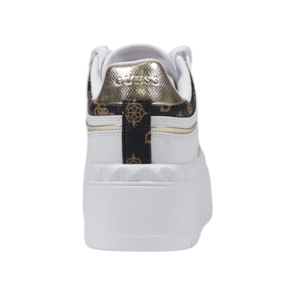 Pompes à plateforme en polyéthylène blanc Guess