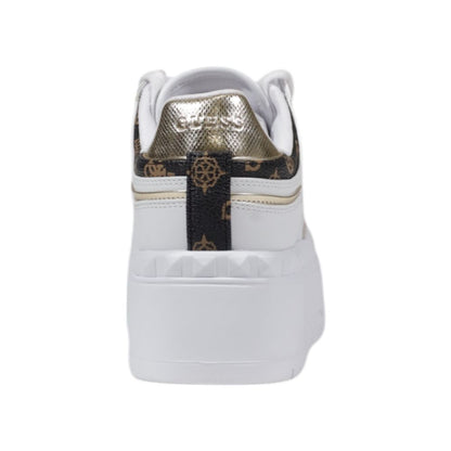 Pompes à plateforme en polyéthylène blanc Guess