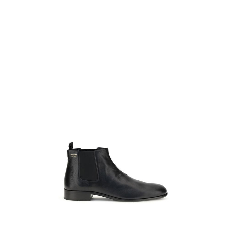 Prada Black Leather Ankle Boots for Women - Stylish & Comfortable