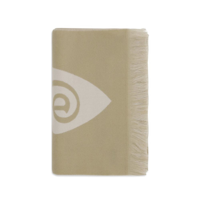 Burberry Beige Wool Scarf - Classic Equestrian Design