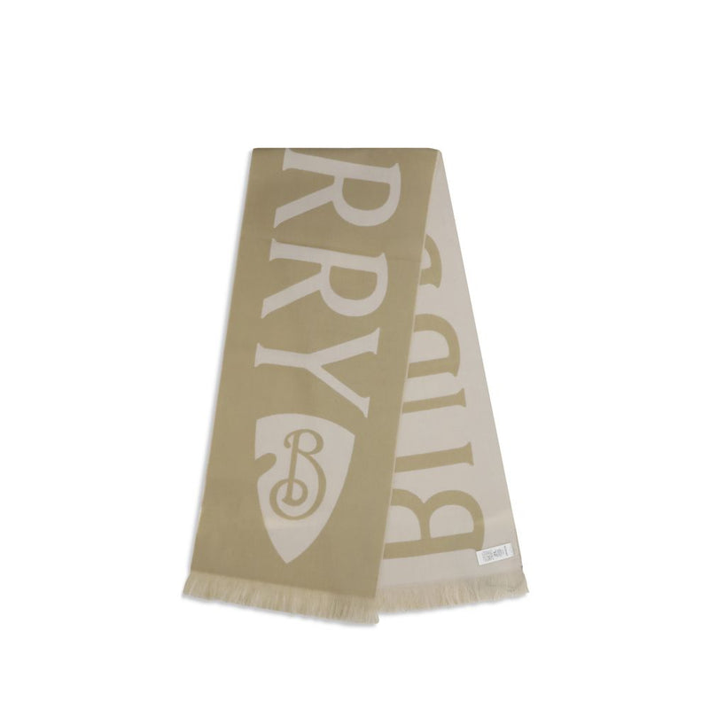 Burberry Beige Wool Scarf - Classic Equestrian Design