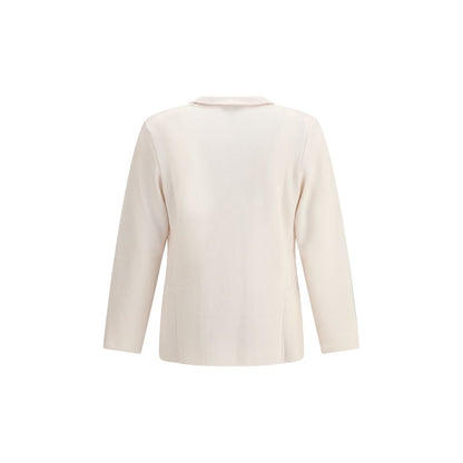 Manteau en laine crème Lardini